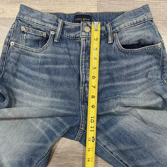 Lucky Brand Drew Mom‎ Jeans Womens 8x29 High rise Tapered Blue Buttonfly EUC - Picture 12 of 16